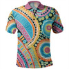 Australia Aboriginal Polo Shirt - Australian Indigenous Aboriginal Art Vivid Pastel Colours Ver 1 Polo Shirt