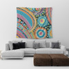 Australia Aboriginal Tapestry - Australian Indigenous Aboriginal Art Vivid Pastel Colours Ver 1 Tapestry