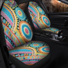 Australia Aboriginal Car Seat Covers - Australian Indigenous Aboriginal Art Vivid Pastel Colours Ver 1 Car Seat Covers