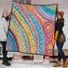 Australia Aboriginal Quilt - Australian Indigenous Aboriginal Art Vivid Pastel Colours Ver 2 Quilt