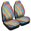 Australia Aboriginal Car Seat Covers - Australian Indigenous Aboriginal Art Vivid Pastel Colours Ver 2 Car Seat Covers