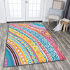 Australia Aboriginal Area Rug - Australian Indigenous Aboriginal Art Vivid Pastel Colours Ver 2 Area Rug