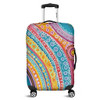 Australia Aboriginal Luggage Cover - Australian Indigenous Aboriginal Art Vivid Pastel Colours Ver 2 Luggage Cover