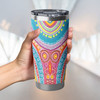 Australia Aboriginal Tumbler - Australian Indigenous Aboriginal Art Vivid Pastel Colours Ver 2 Tumbler