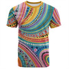 Australia Aboriginal T-shirt - Australian Indigenous Aboriginal Art Vivid Pastel Colours Ver 3 T-shirt
