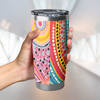 Australia Aboriginal Tumbler - Australian Indigenous Aboriginal Art Vivid Pastel Colours Ver 3 Tumbler