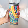 Australia Aboriginal Tumbler - Australian Indigenous Aboriginal Art Vivid Pastel Colours Ver 3 Tumbler