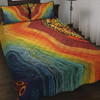 Australia Aboriginal Quilt Bed Set - Australian Indigenous Aboriginal Art And Dot Painting Techniques Quilt Bed Set