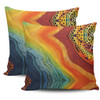 Australia Aboriginal Pillow Covers - Australian Indigenous Aboriginal Art And Dot Painting Techniques Pillow Covers