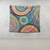 Australia Aboriginal Tapestry - Dots Art And Colorful Pattern Tapestry