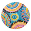 Australia Aboriginal Round Rug - Dots Art And Colorful Pattern Round Rug
