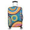 Australia Aboriginal Luggage Cover - Dots Art And Colorful Pattern Luggage Cover
