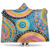 Australia Aboriginal Hooded Blanket - Dots Art And Colorful Pattern Hooded Blanket