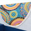 Australia Aboriginal Beach Blanket - Dots Art And Colorful Pattern Beach Blanket