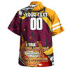 Brisbane Broncos Grand Final Hawaiian Shirt - A True Champion Will Fight Through Anything With Polynesian Patterns