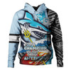 Cronulla-Sutherland Sharks Grand Final Hoodie - A True Champion Will Fight Through Anything With Polynesian Patterns