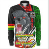 Penrith Panthers Grand Final Long Sleeve Shirt - A True Champion Will Fight Through Anything With Polynesian Patterns