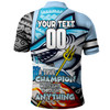Cronulla-Sutherland Sharks Grand Final Polo Shirt - A True Champion Will Fight Through Anything With Polynesian Patterns