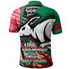South Sydney Rabbitohs Grand Final Polo Shirt - A True Champion Will Fight Through Anything With Polynesian Patterns