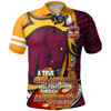 Brisbane Broncos Grand Final Polo Shirt - A True Champion Will Fight Through Anything With Polynesian Patterns