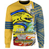 Parramatta Eels Grand Final Sweatshirt - A True Champion Will Fight Through Anything With Polynesian Patterns