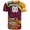 Brisbane Broncos Grand Final T-Shirt - A True Champion Will Fight Through Anything With Polynesian Patterns