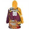 Brisbane Broncos Grand Final Snug Hoodie - A True Champion Will Fight Through Anything With Polynesian Patterns