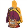 Brisbane Broncos Grand Final Snug Hoodie - A True Champion Will Fight Through Anything With Polynesian Patterns