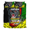 Penrith Panthers Bedding Set - A True Champion Will Fight Through Anything With Polynesian Patterns