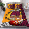 Brisbane Broncos Bedding Set - A True Champion Will Fight Through Anything With Polynesian Patterns