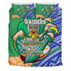 Canberra Raiders Bedding Set - A True Champion Will Fight Through Anything With Polynesian Patterns