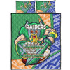 Canberra Raiders Quilt Bed Set - A True Champion Will Fight Through Anything With Polynesian Patterns