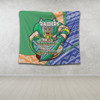 Canberra Raiders Tapestry - A True Champion Will Fight Through Anything With Polynesian Patterns