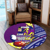 Melbourne Storm Round Rug - A True Champion Will Fight Through Anything With Polynesian Patterns
