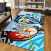 Cronulla-Sutherland Sharks Area Rug - A True Champion Will Fight Through Anything With Polynesian Patterns