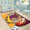 Brisbane Broncos Area Rug - A True Champion Will Fight Through Anything With Polynesian Patterns