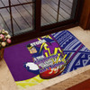 Melbourne Storm Door Mat - A True Champion Will Fight Through Anything With Polynesian Patterns