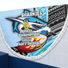 Cronulla-Sutherland Sharks Beach Blanket - A True Champion Will Fight Through Anything With Polynesian Patterns