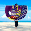 Melbourne Storm Beach Blanket - A True Champion Will Fight Through Anything With Polynesian Patterns