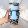 Cronulla-Sutherland Sharks Tumbler - A True Champion Will Fight Through Anything With Polynesian Patterns Tumbler