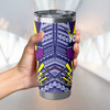 Melbourne Storm Custom Tumbler - A True Champion Will Fight Through Anything With Polynesian Patterns Tumbler