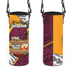 Brisbane Broncos Water Bottle Sleeve - A True Champion Will Fight Through Anything With Polynesian Patterns Water Bottle Sleeve