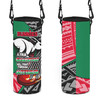 South Sydney Rabbitohs Water Bottle Sleeve - A True Champion Will Fight Through Anything With Polynesian Patterns Water Bottle Sleeve