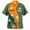 Australia Wallabies Custom Hawaiian Shirt - Custom Proud And Honoured Indigenous Aboriginal Inspired Gold Jersey Hawaiian Shirt