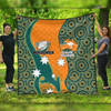 Australia Wallabies Custom Quilt - Custom Proud And Honoured Indigenous Aboriginal Inspired Gold Jersey Quilt