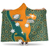 Australia Wallabies Custom Hooded Blanket - Custom Proud And Honoured Indigenous Aboriginal Inspired Gold Jersey Hooded Blanket