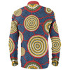 Australia Aboriginal Long Sleeve Shirts - Beautiful Indigenous Seamless Pattern Based in Universe with Galaxies Form Long Sleeve Shirts