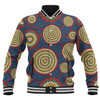 Australia Aboriginal Baseball Jacket - Beautiful Indigenous Seamless Pattern Based in Universe with Galaxies Form Baseball Jacket