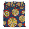 Australia Aboriginal Bedding Set - Beautiful Indigenous Seamless Pattern Based in Universe with Galaxies Form Bedding Set