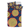 Australia Aboriginal Bedding Set - Beautiful Indigenous Seamless Pattern Based in Universe with Galaxies Form Bedding Set